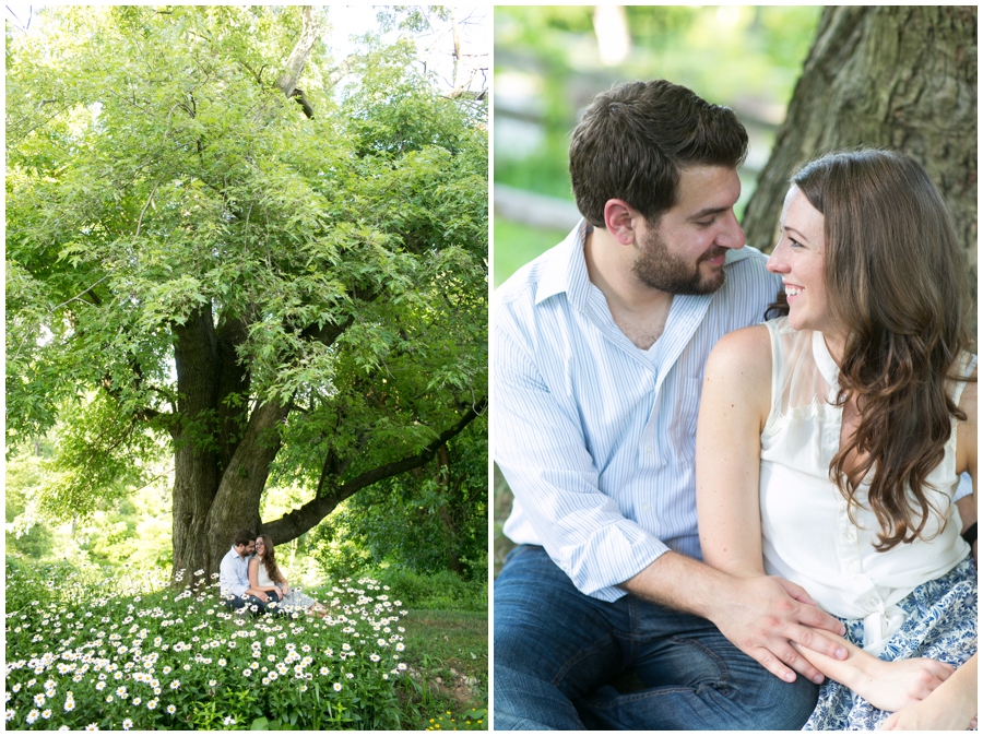 Howard County Conservancy Engagement Photographer - Daisy Field Engagement Photo