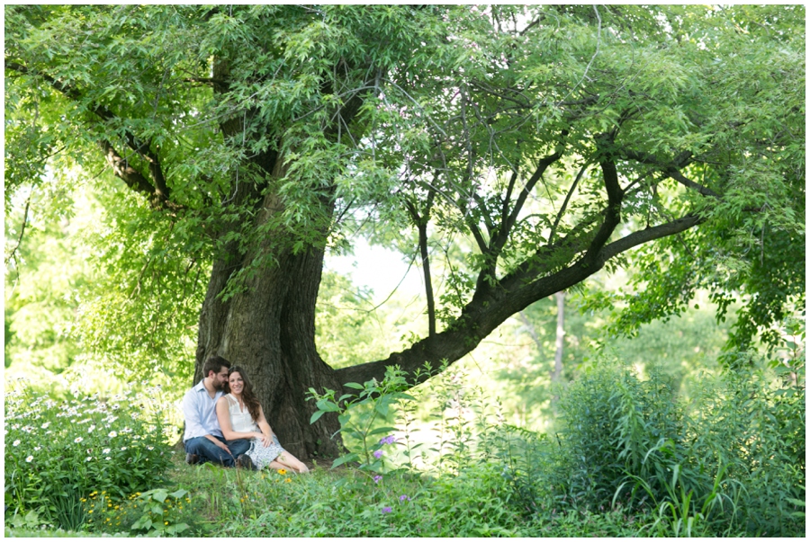 Howard County Conservancy Engagement Photographer - Playful Garden Engagement Photo