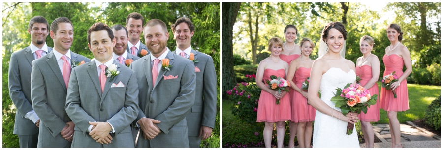 Kent Manor Inn Photographer - Eastern Shore wedding party photographs - Spring Coral Wedding Party