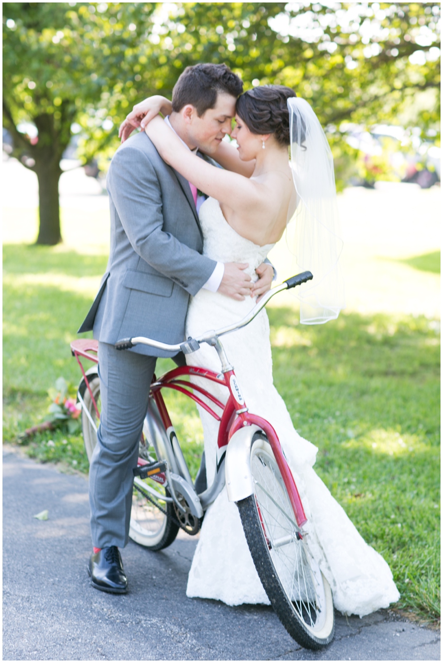 Historic waterfront wedding venue - Kent Manor Inn Wedding Photographer - Eastern Shore red bike wedding photographs