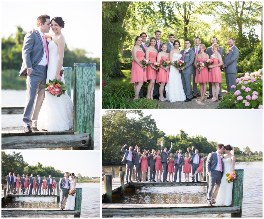 Historic waterfront wedding venue - Kent Manor Inn Wedding Photographer - Eastern Shore wedding party photographs