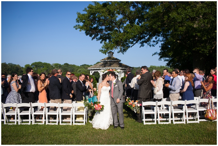 Historic waterfront ceremony - Kent Manor Inn Wedding Photographer - Eastern Shore wedding ceremony