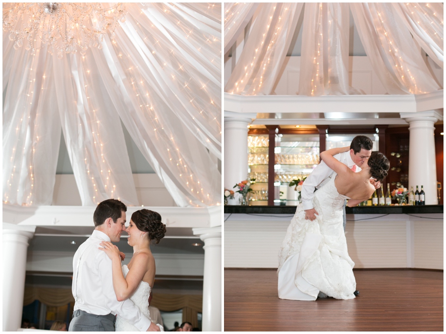 Kent Manor Inn Wedding Reception First Dance - Eastern Shore wedding photographer