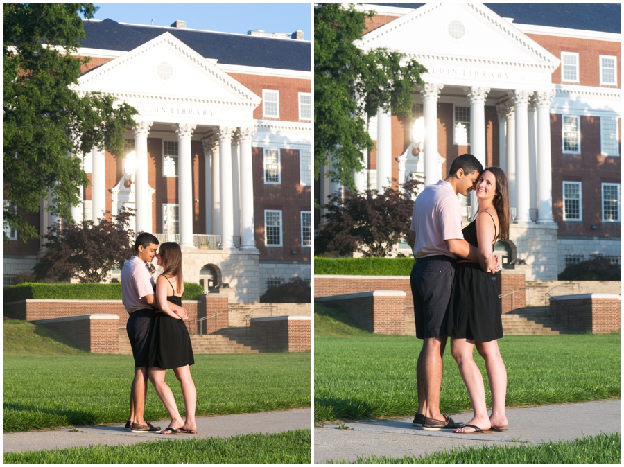 University of Maryland Campus Engagement Photographer - Sunrise Engagement photographs