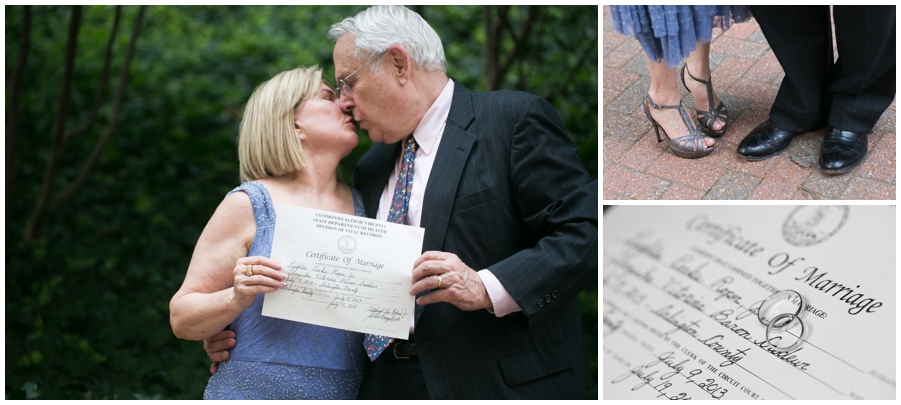 Arlington VA Elopement detail - Leighton & Tereza Love Portrait