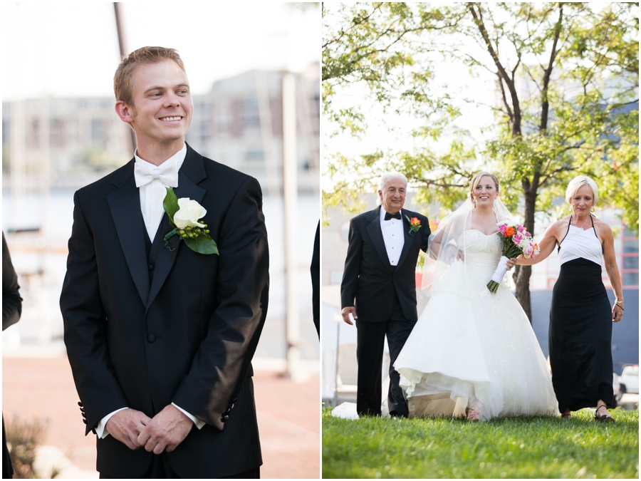 Downtown Baltimore Wedding Photographer - Pier 5 Lighthouse Garden Ceremony