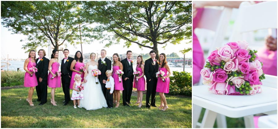 Inner Harbor Baltimore Wedding Photographer - Pier 5 Hotel Wedding Party Photograph