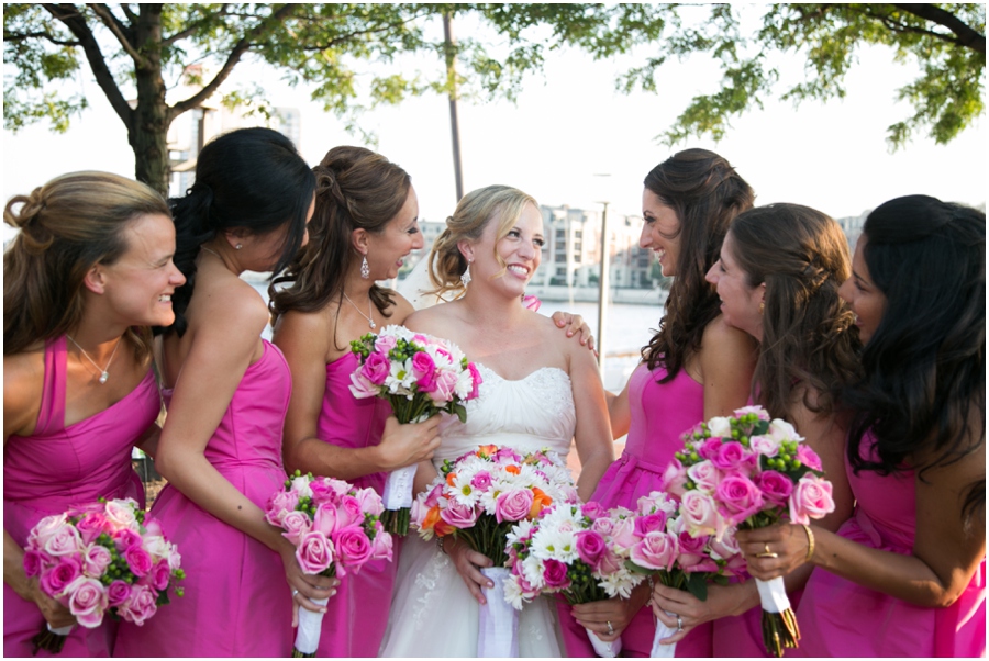 Inner Harbor Baltimore Wedding Photographer - Pier 5 Hotel Wedding Party Photograph