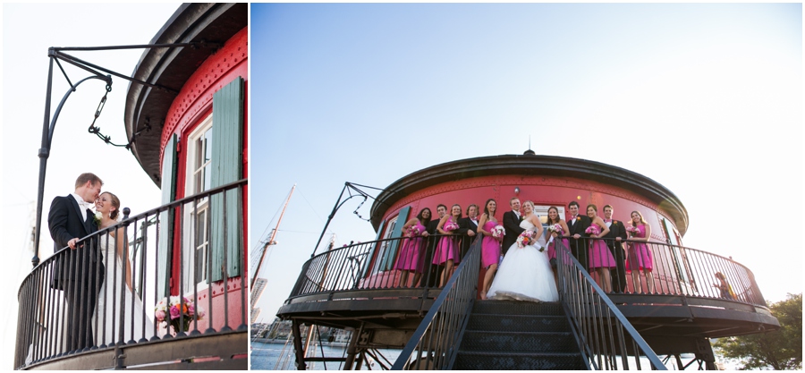 Inner Harbor Baltimore Wedding Photographer - Pier 5 Hotel Wedding Party Photograph