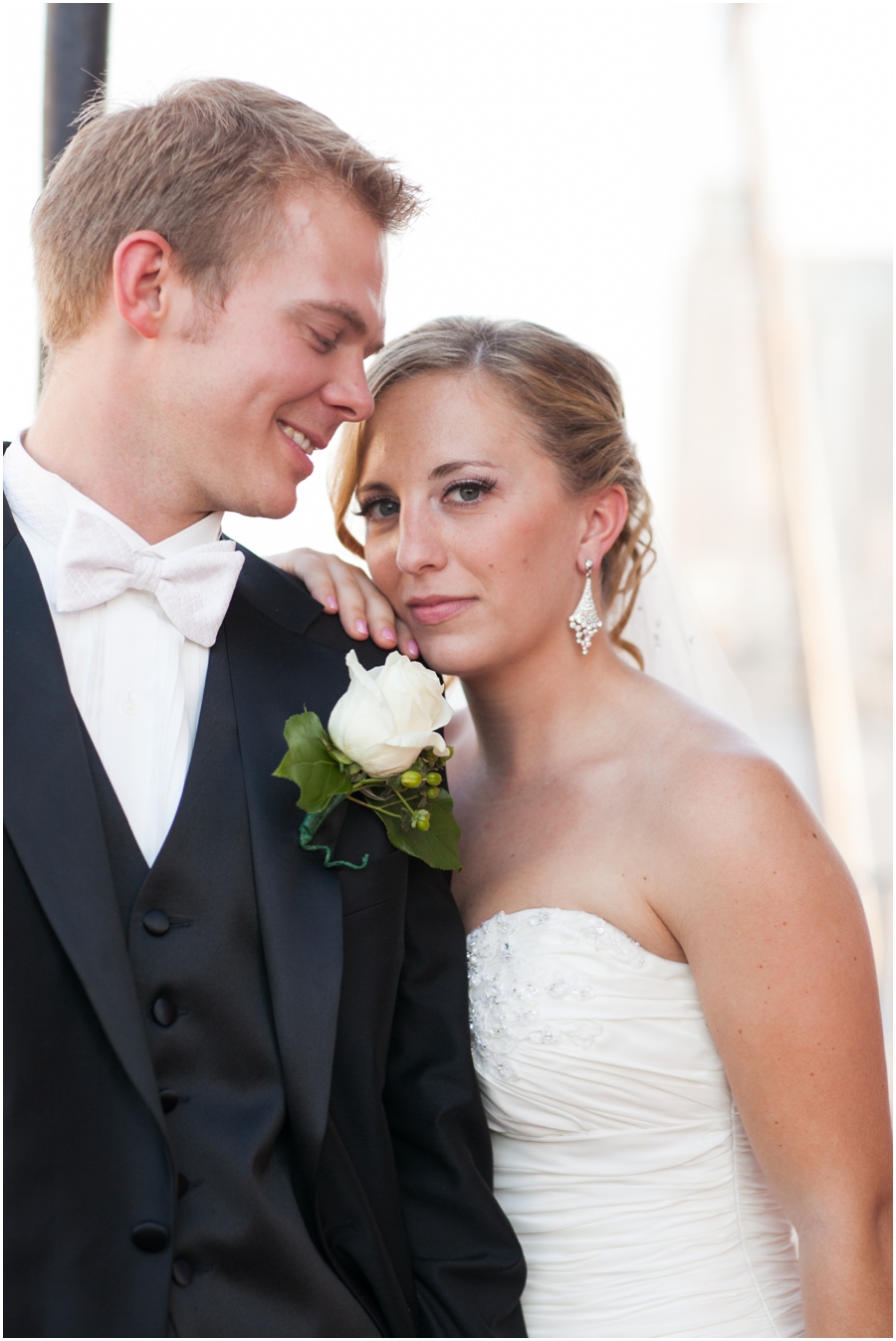 Inner Harbor Baltimore Wedding Photographer - Pier 5 Lighthouse Wedding Portrait