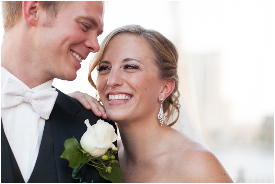 Inner Harbor Baltimore Wedding Photographer - Pier 5 Lighthouse Wedding Portrait