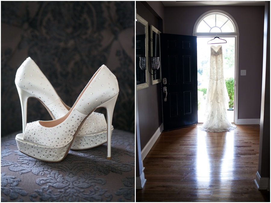 Havre de Grace Wedding Photographer - Valentino Bridal Shoe - Bridal Gown Blue by Enzoani