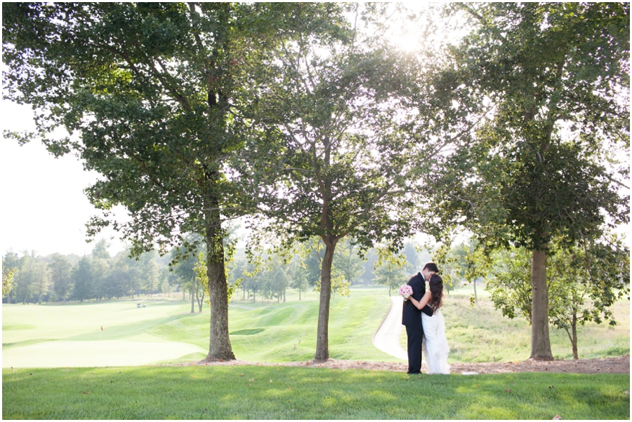 Bulle Rock Golf Course Wedding Photographer - Havre de grace love portrait - Summer Golf course wedding photograph