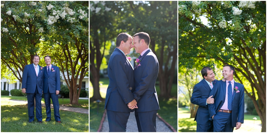 August wedding portrait - Inn at Perry Cabin LGBT Wedding Photographer - Summer Wedding