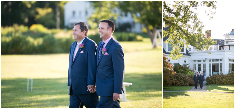 August outdoor ceremony - Inn at Perry Cabin Wedding Photographer - Summer waterfront Wedding ceremony