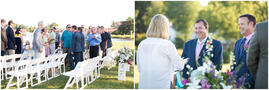 August outdoor ceremony - Inn at Perry Cabin Wedding Photographer - Summer waterfront Wedding ceremony