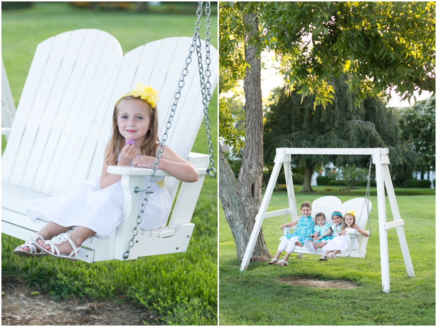 August outdoor wedding portrait - Inn at Perry Cabin Wedding Photographer - Summer waterfront Wedding party