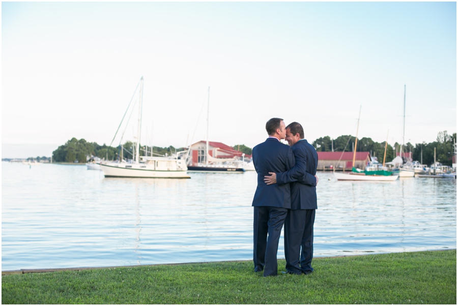 August outdoor wedding portrait - Inn at Perry Cabin Wedding Photographer - Summer waterfront Wedding