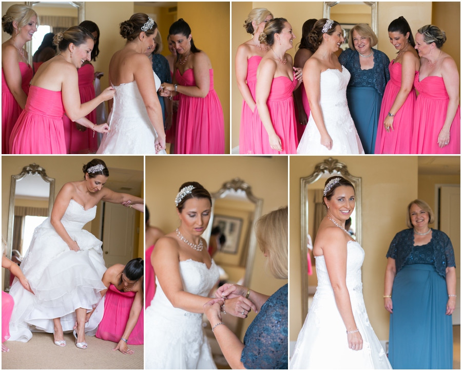 Summer Wedding Details - Pink bridesmaid Dress - Getting Ready - The Tidewater Inn