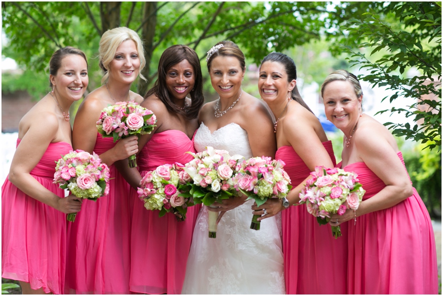 Summer Wedding Details - Watters Wedding Dress - Pink Bridesmaid Dress - The Tidewater Inn Hotel