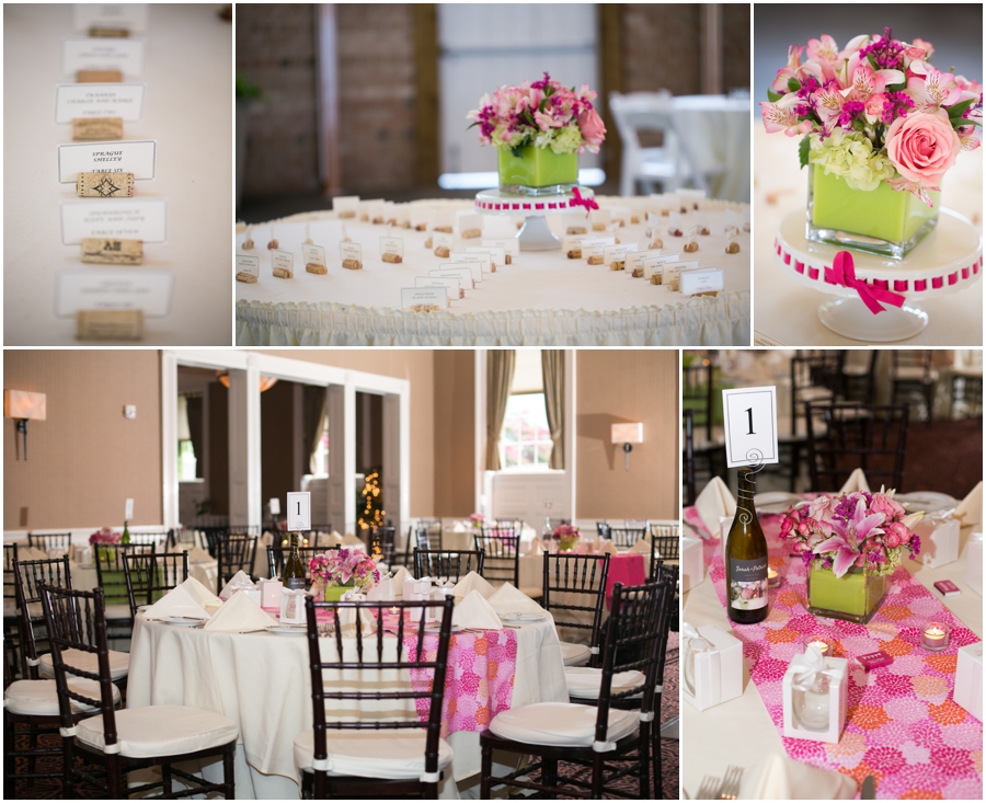 Summer Wedding Detaiils - Eastern Shore Wedding Photographer - The Tidewater Inn Table Decorations