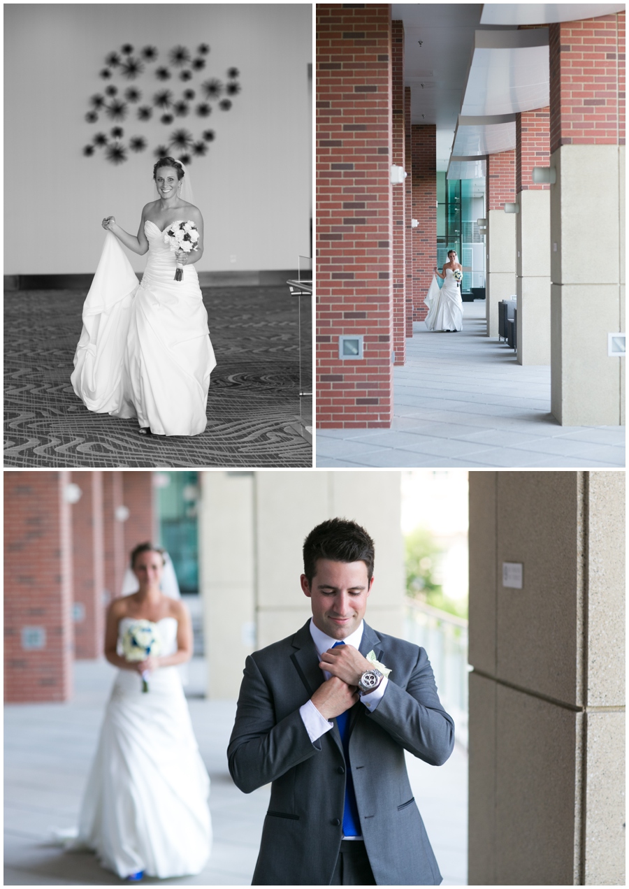 Arlington Renaissance Wedding Photographer - Capitol View Wedding day First Look