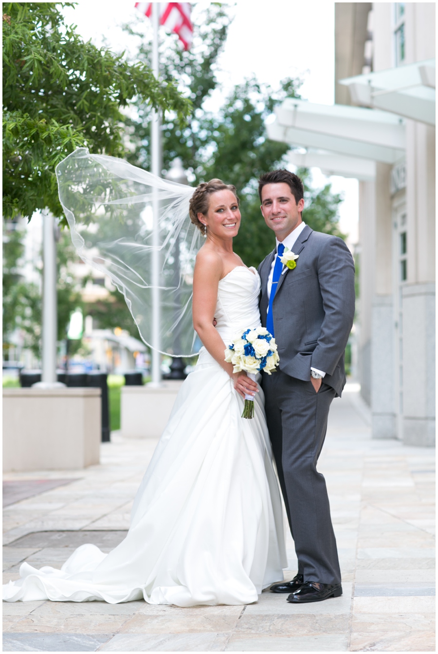 Arlington Renaissance Wedding Photograph - DC Capitol View Wedding Couple Portrait