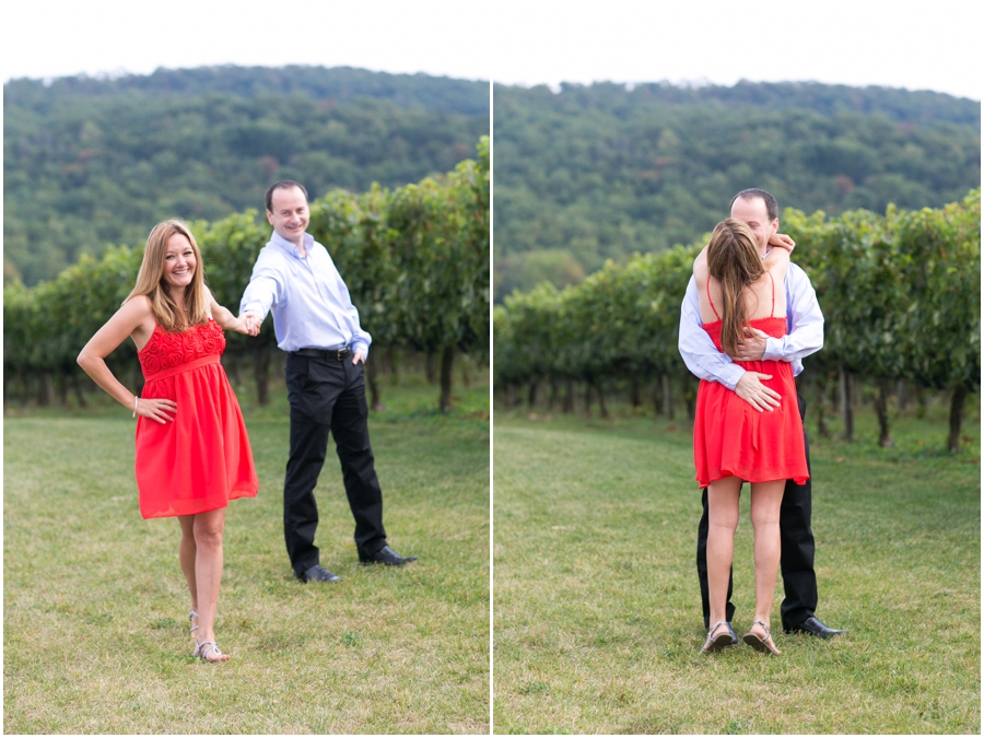 Fall Winery Engagement session - Breaux Vineyard Photographer