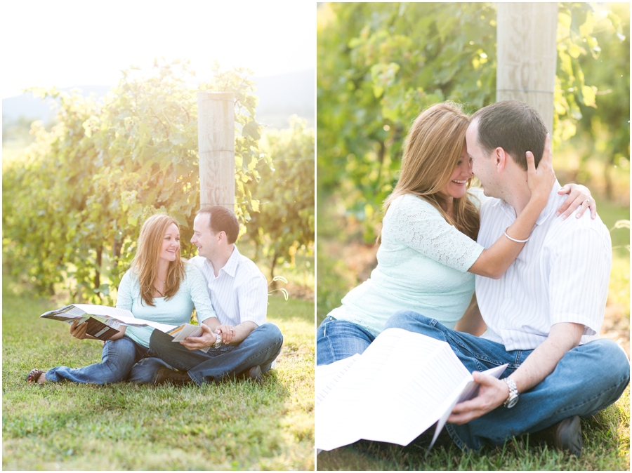 Virginia Wine Map - Fall Winery Engagement session - Breaux Vineyard Photographer