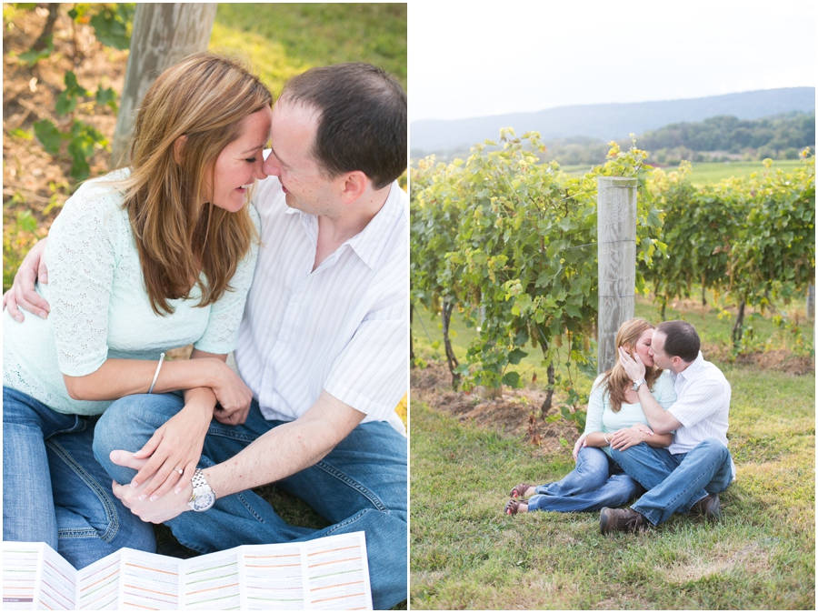 Virginia Wine Map - Fall Winery Engagement session - Breaux Vineyard Photographer