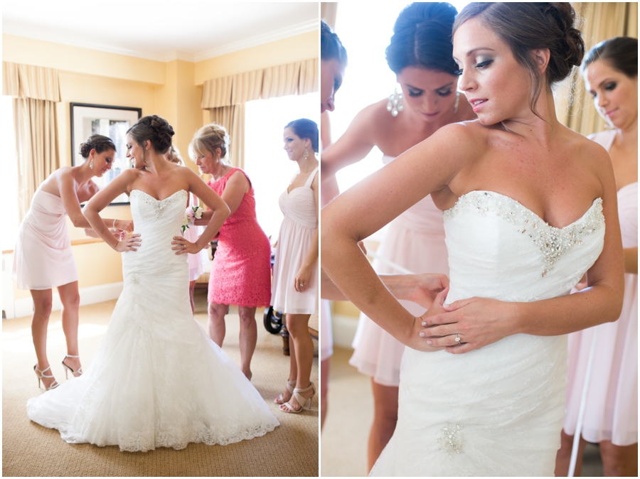 Eastern Shore Wedding Photography - Easton Maryland - Tidewater inn Bridal Suite - Sophia Tolli