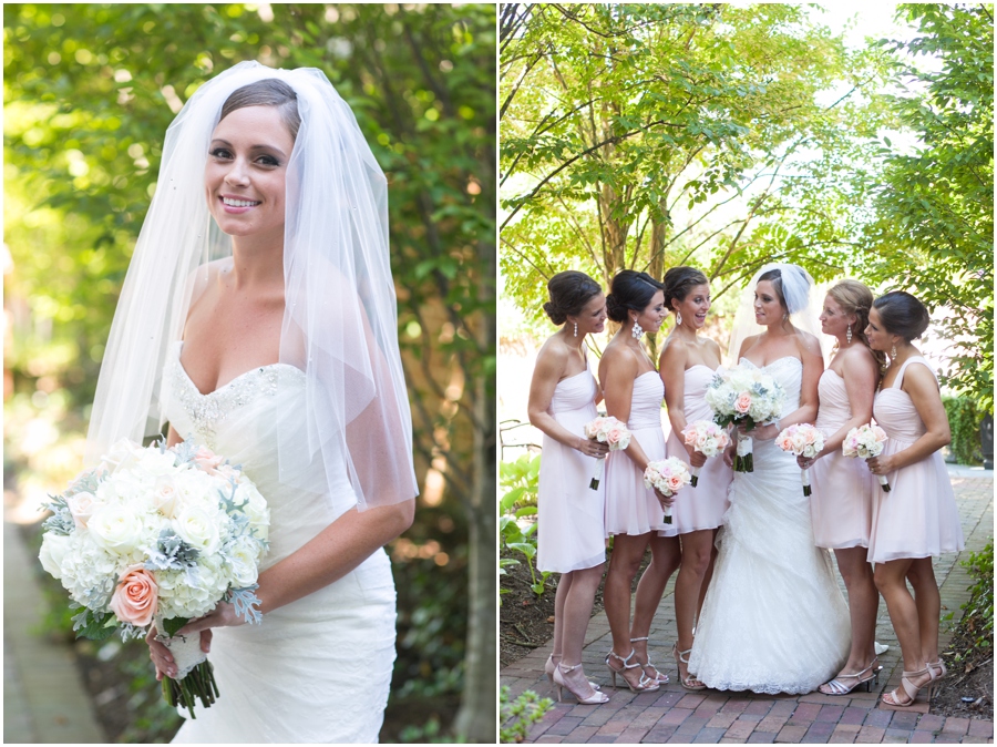 Easton Maryland Bridesmaid - Tidewater inn wedding photographer - blush bridesmaid dress