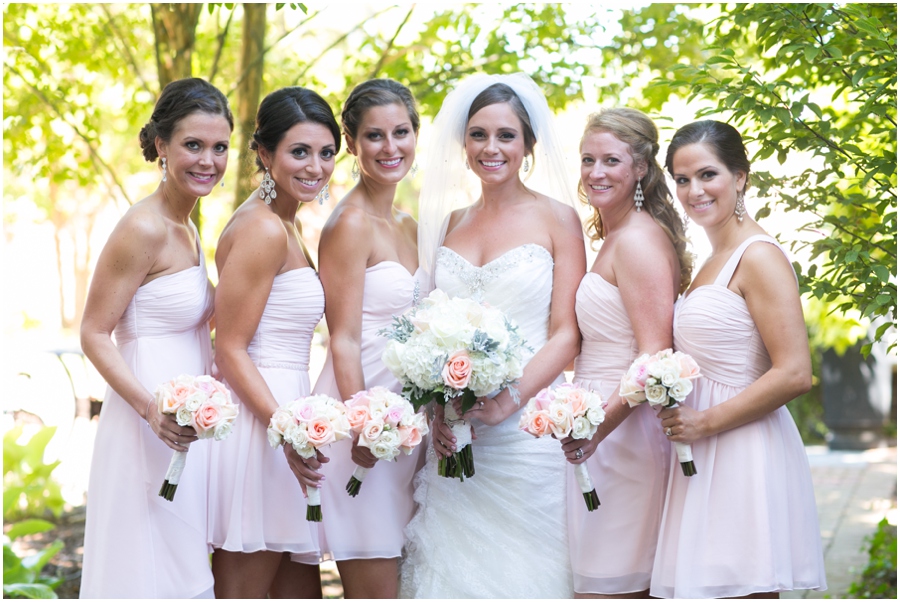 Easton Maryland Bridesmaid - Tidewater inn wedding photographer - blush bridesmaid dress