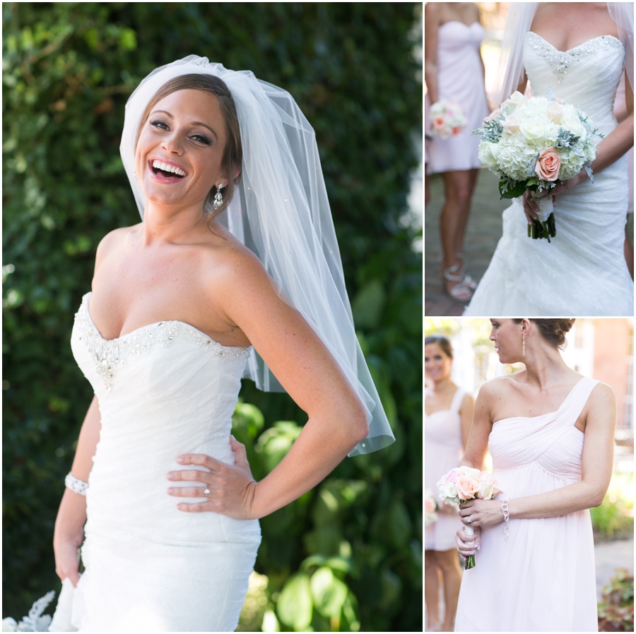 Easton Maryland Bridesmaid - Tidewater inn wedding photographer - blush bridesmaid dress