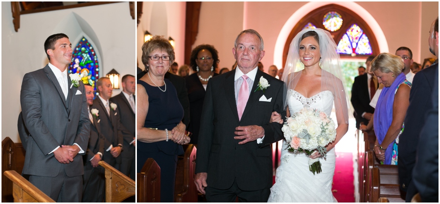 Oxford Maryland Wedding Ceremony - Oxford wedding photographer - Holy Trinity Church Oxford MD