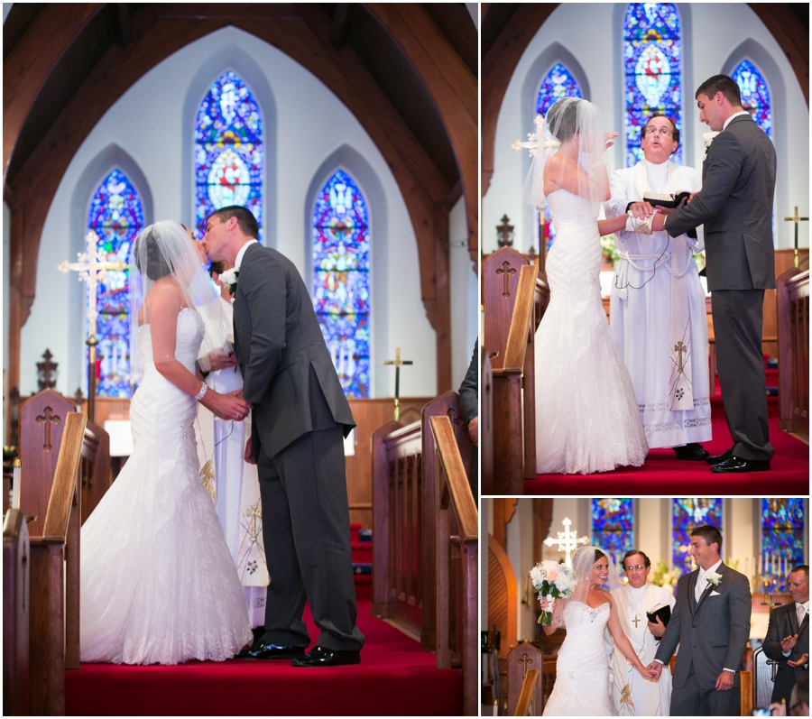 Oxford Maryland Wedding Ceremony - Oxford wedding photographer - Holy Trinity Church Oxford MD