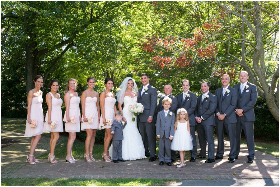 Oxford Maryland Wedding Party - Oxford wedding photographer - Holy Trinity Church Wedding Party Photo