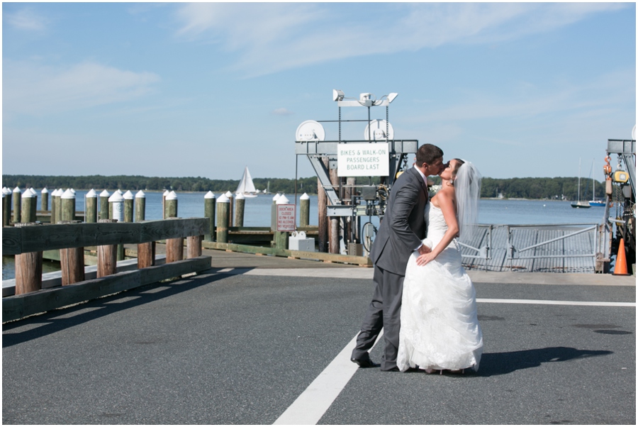 Oxford Maryland Wedding photographer - Oxford Ferry Dock Bride and Groom