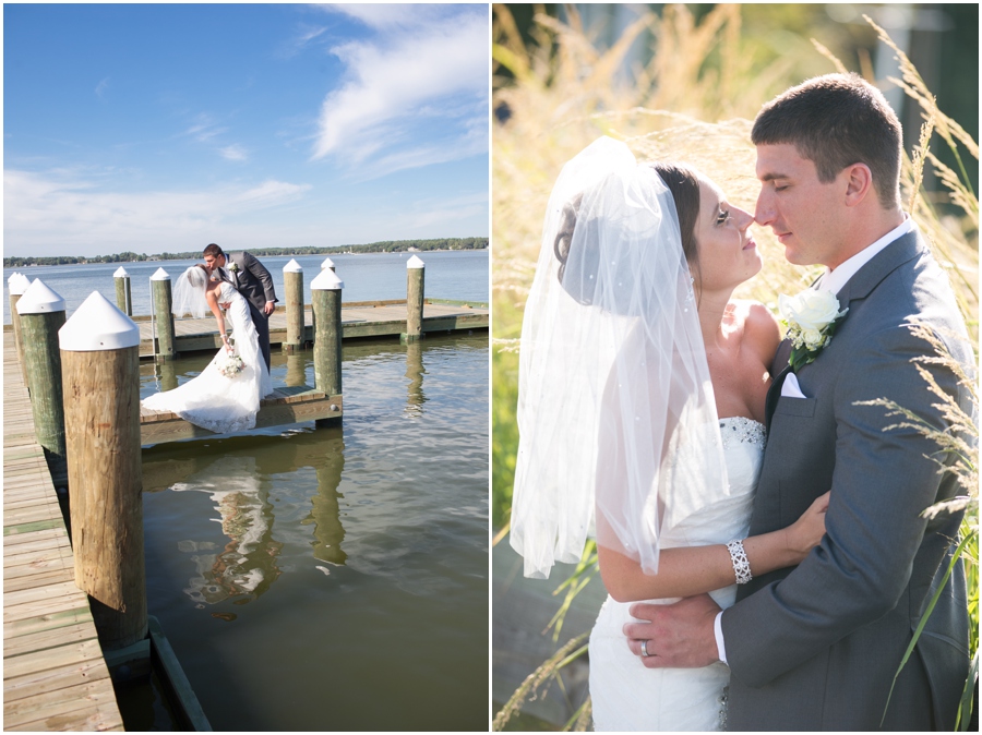 Oxford Maryland Wedding photographer - Oxford Ferry Dock Love Portrait - The Tidewater Inn