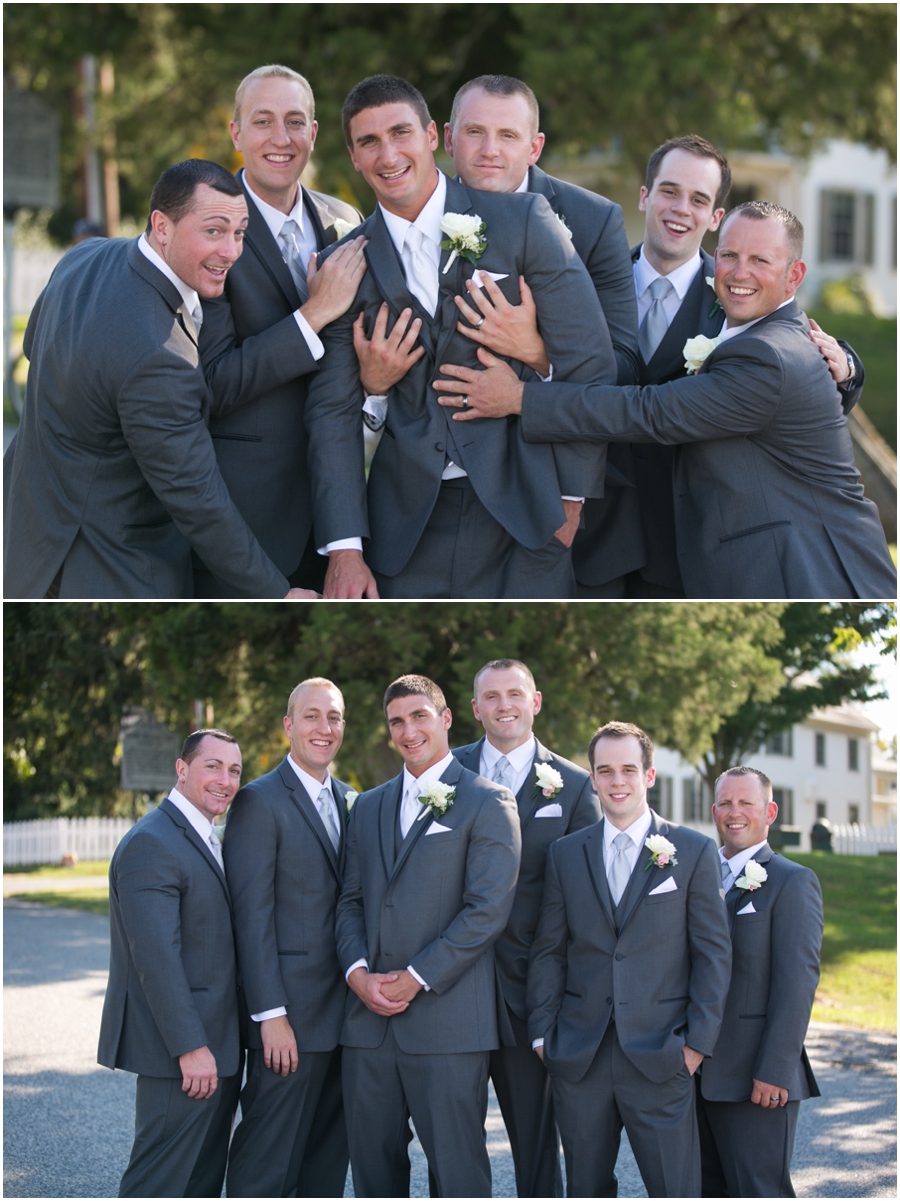 Oxford Maryland Wedding photographer - Oxford Ferry Dock Groomsmen - The Tidewater Inn