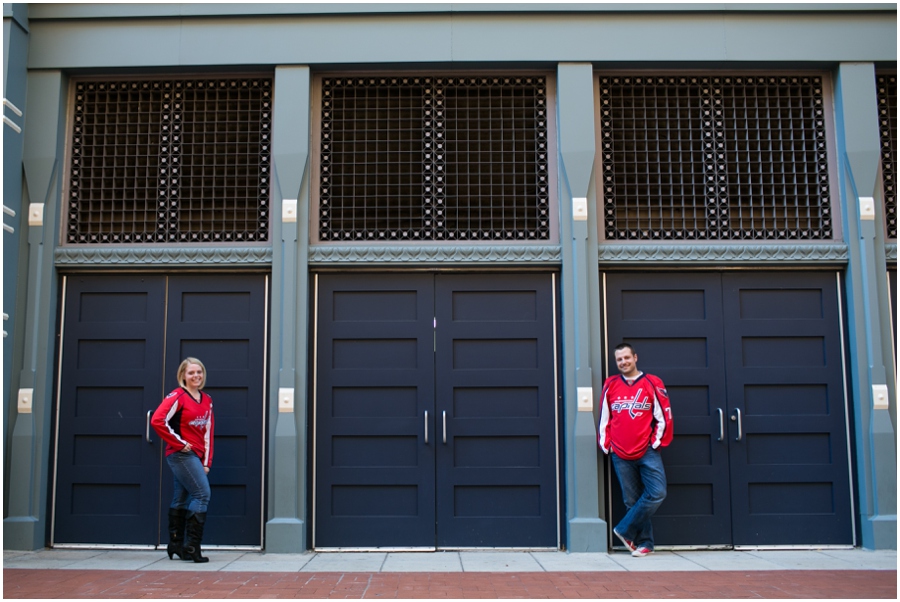 Washington DC Engagement Photographer - Capitals themed engagement shoot