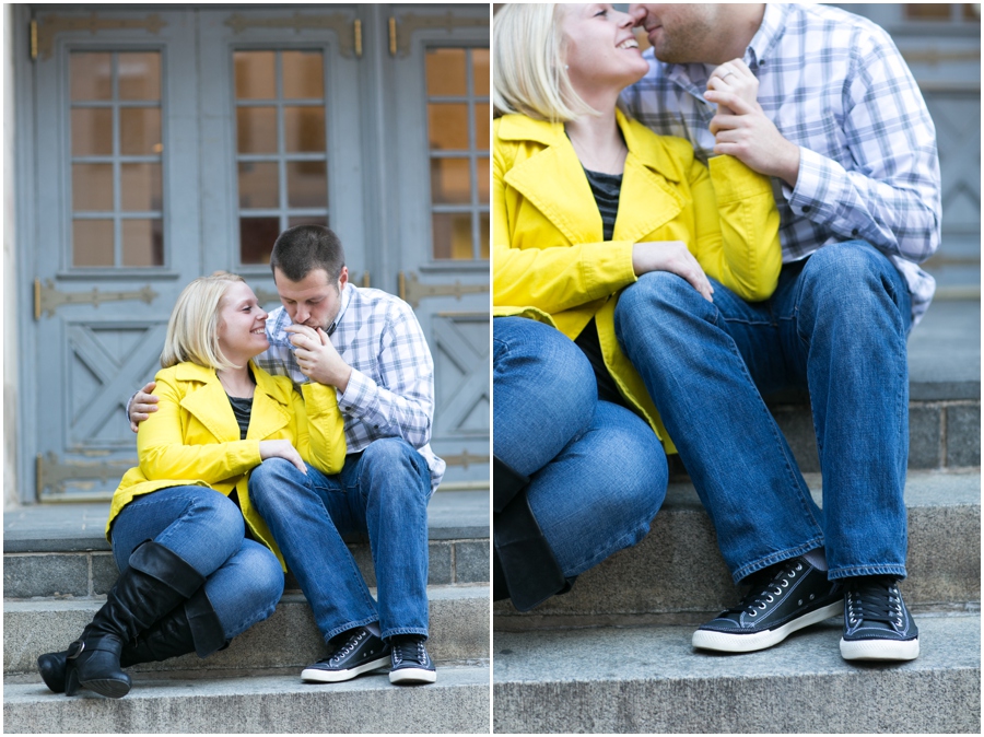 Washington DC Engagement Photographer - Fall engagement session - yellow jacket