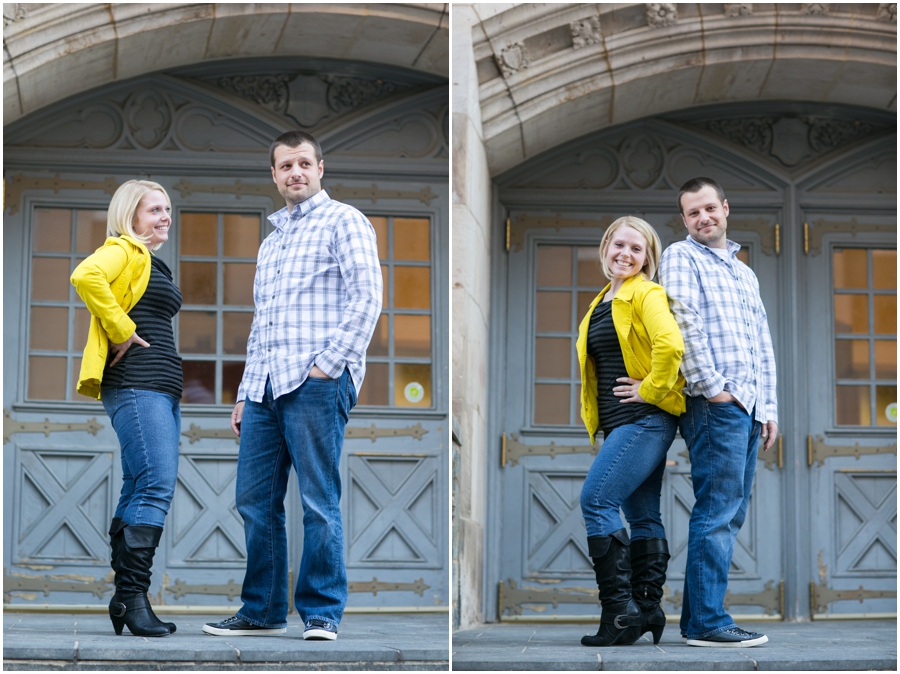 DC Engagement Photographer - Fall engagement session - yellow jacket