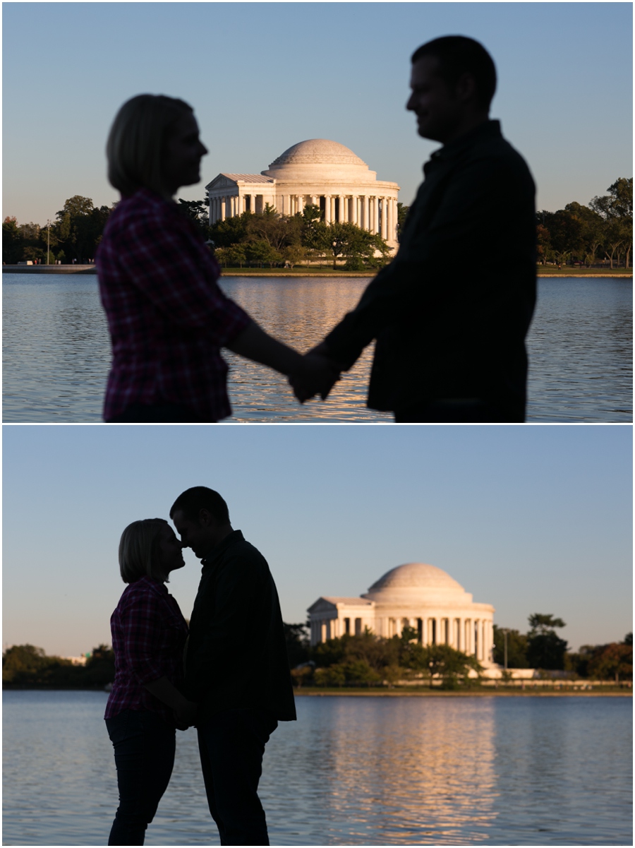 Jefferson Memorial Engagement Photograph - Fall engagement session