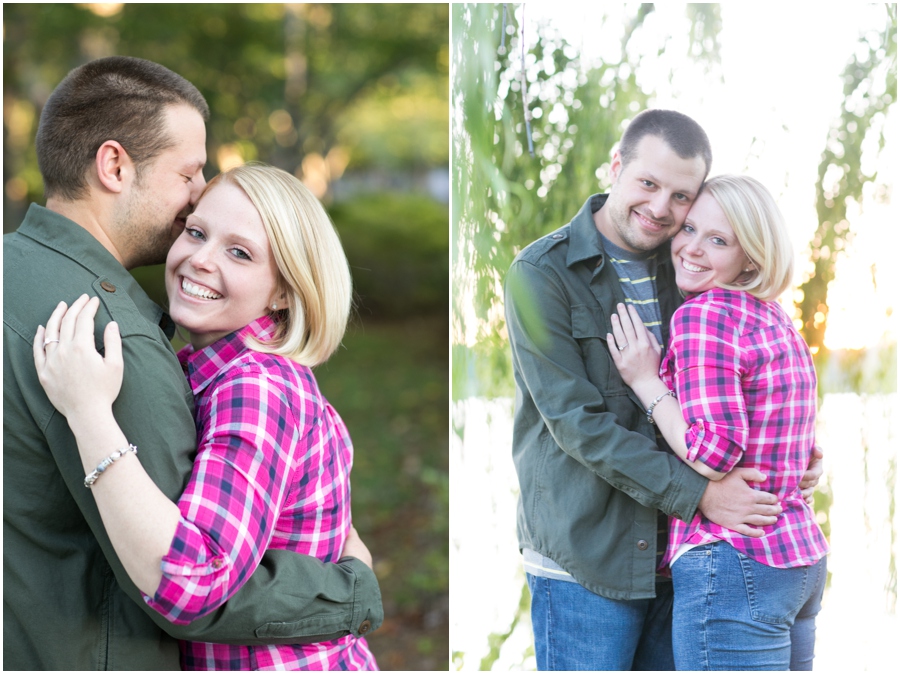 DC Waterfront Engagement Photograph - Fall sunset engagement session