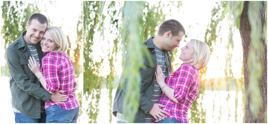 DC Waterfront Engagement Photographer - Fall sunset engagement session