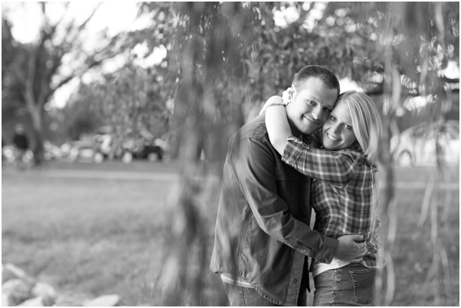 DC Waterfront Engagement Photograph - Fall sunset engagement session