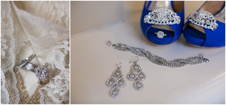 Hilton Garden Inn Wedding - Blue Badgely Mischka Bridal Shoes - Eastern Shore Wedding Photographer