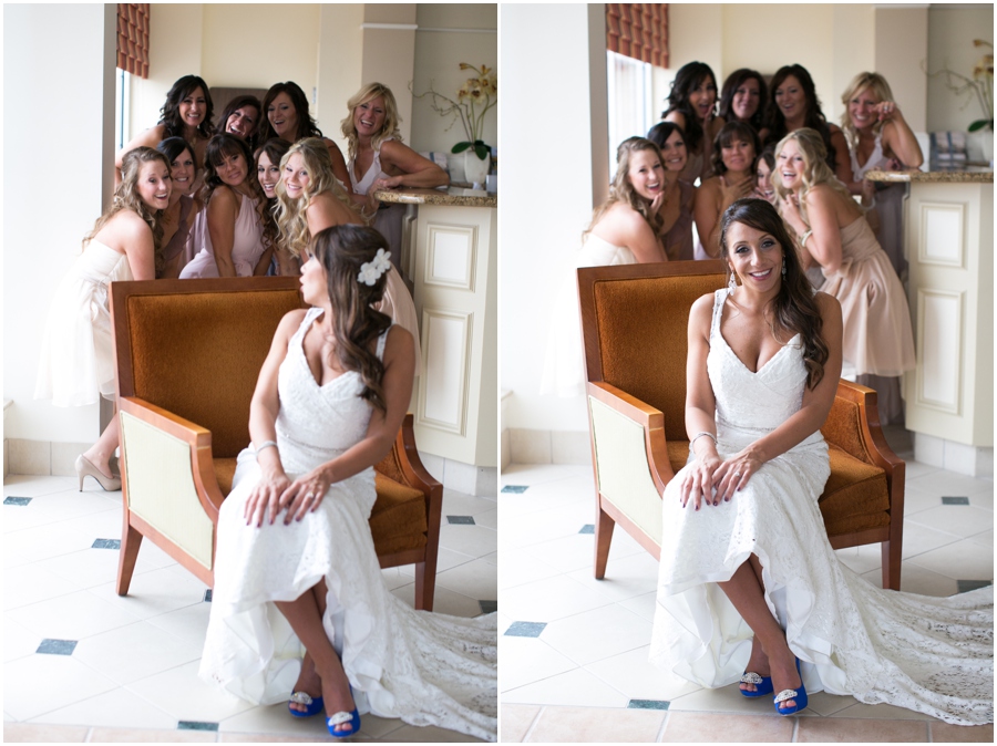 Hilton Garden Inn Bridesmaid Portrait - Eastern Shore Wedding Photographer