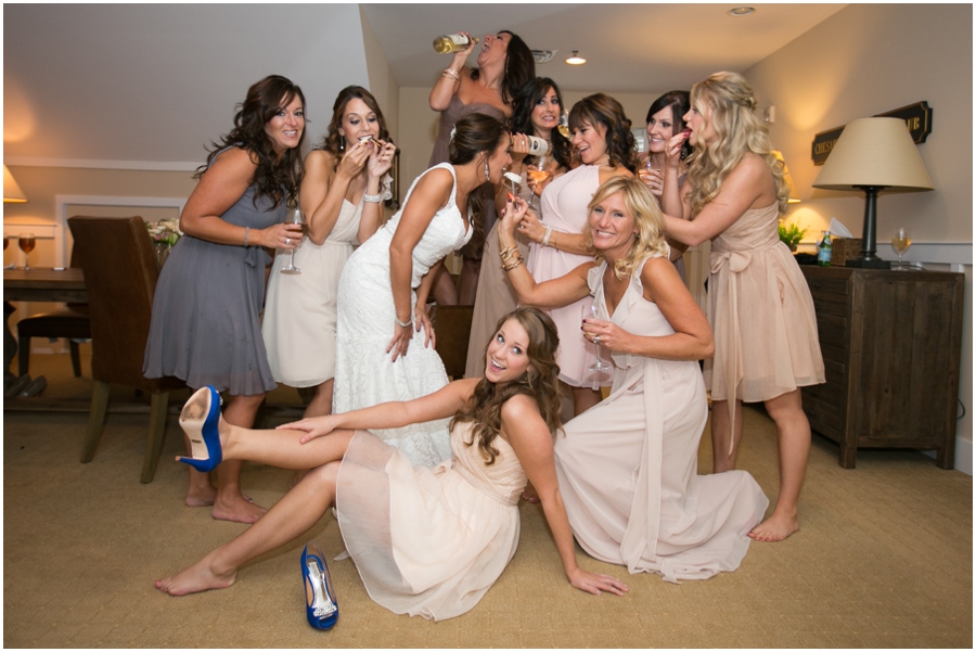 Chesapeake Bay Beach Club Wedding Photographer - Bridesmaid Funny Photo